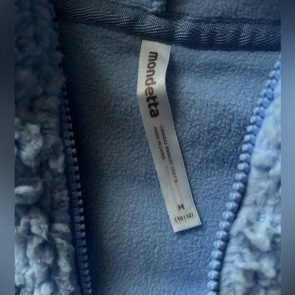 MONDETTA Girls Long Sleeve Sherpa Half Zip Pull Over - Picture 4 of 5